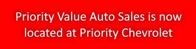Priority Value Auto Sales is now located at Priority Chevrolet